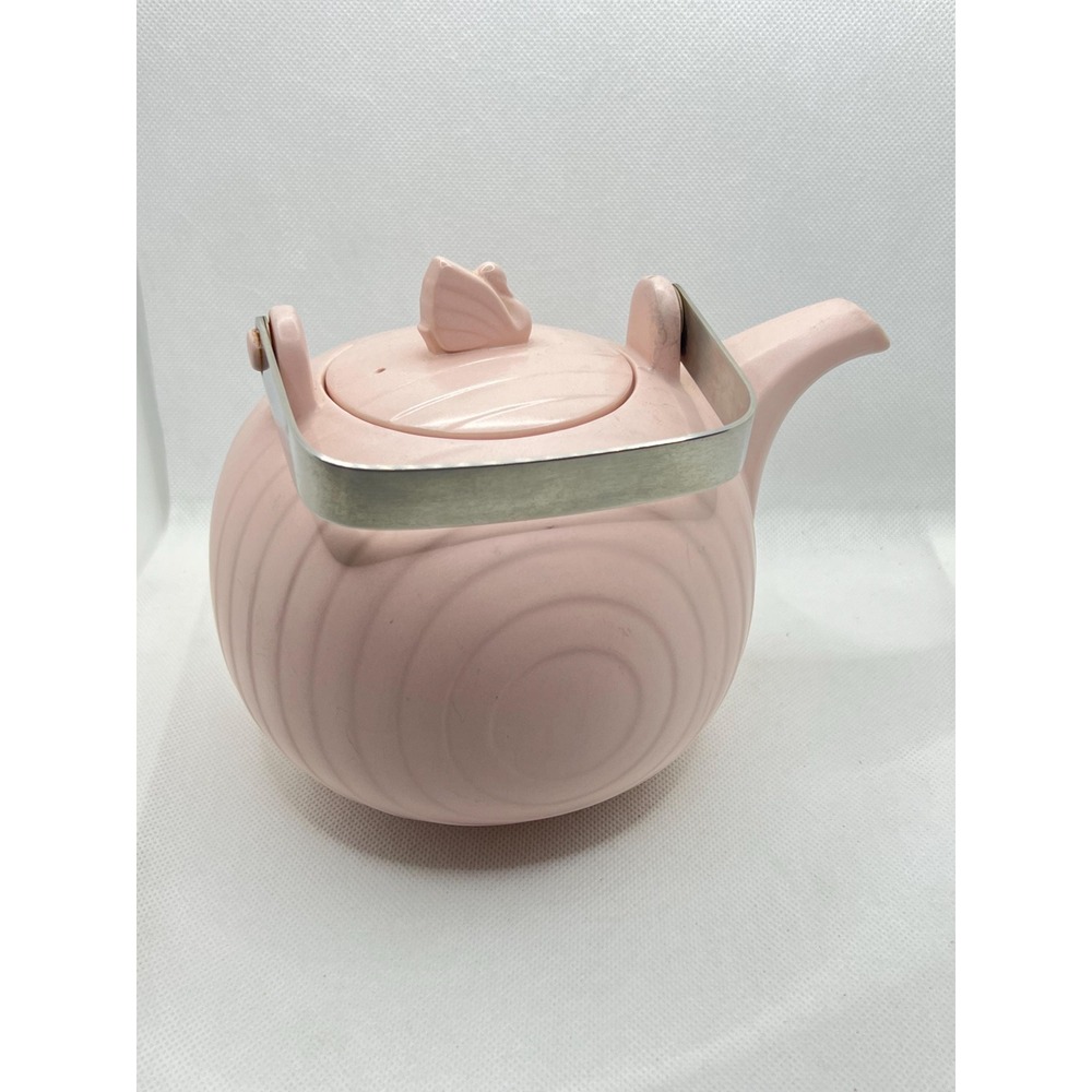 Vintage Hornsea Concept Pink Matte Mid Century Teapot with Swan Finial - Picture 2 of 10